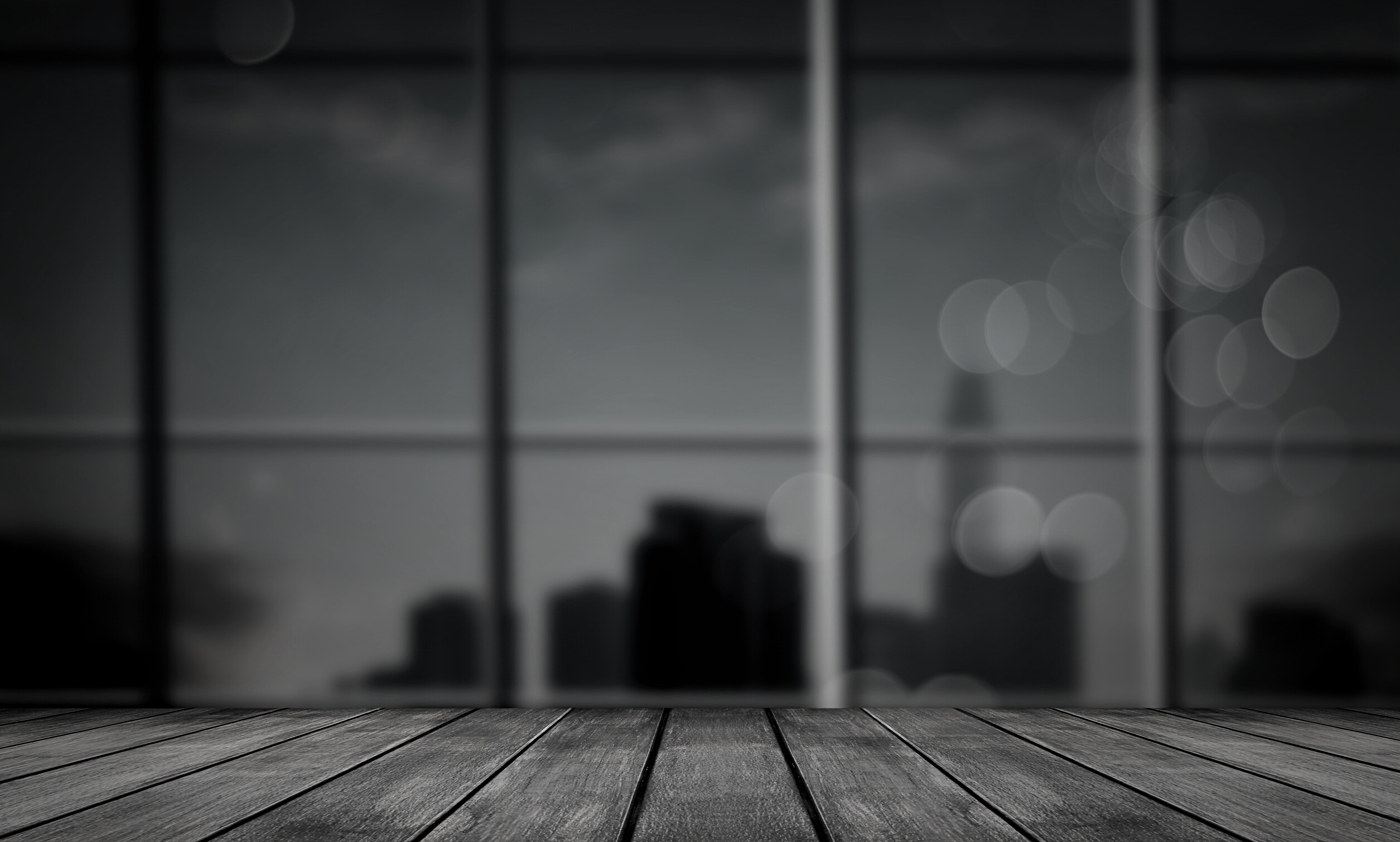 dark wood counter background on blurred office background